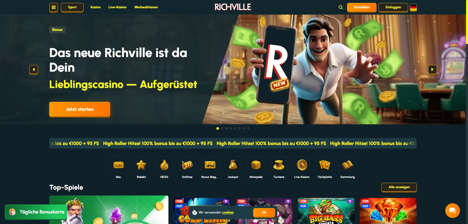 Richville Casino Österreich Übersicht – Willkommensbonus und Spieleangebot